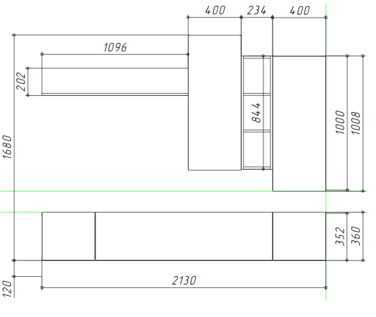 Гостиная СКАНДИ МДФ НМ-001 ( Комплект ) Серый шифер / Грин Грей Софт