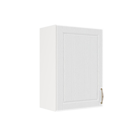 Шкаф верхний ШВ 500 Корпус: ЛДСП белый 16мм; фасад: фрезеровка Лондон, МДФ дуб белый 16мм