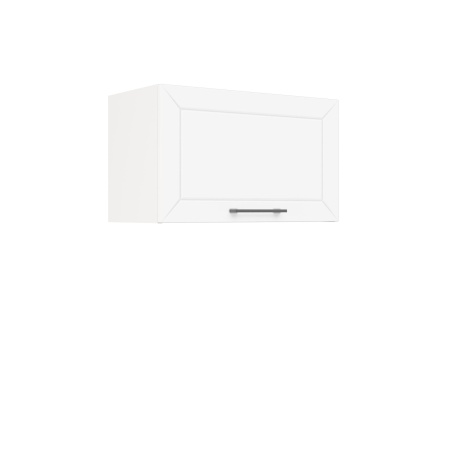 Шкаф верхний горизонтальный ШВГ 600 Корпус: ЛДСП белый 16мм; фасад: фрезеровка Кельн, МДФ софт даймонд 16мм