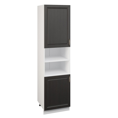 Пенал (премьер) ПД1 600Н Корпус: ЛДСП белый 16мм; фасад: фрезеровка Лондон, МДФ дуб венге 16мм