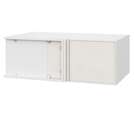 Шкаф верхний угловой антресоль ШВУА 1000 Либерти белый арт (МДФ 16мм МС София)