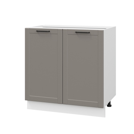 Шкаф нижний ШН 800 Корпус: ЛДСП белый 16мм; фасад: фрезеровка Диада, МДФ лофт кварц 16 мм