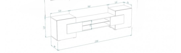 ТВ тумба Фэнтези Кашемир / Графит