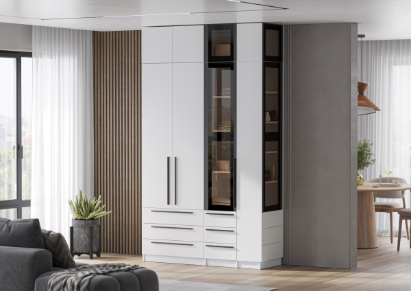 мс Берген АС-400 белое дерево/софт черный