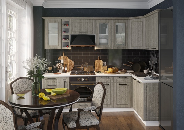 Модульная кухня Барселона Седой клен