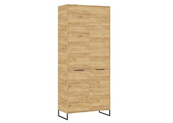 ЛОФТ Шкаф с выд.штанг. ШК-003 Корпус - Дуб Крафт золотой  Фасад ЛДСП - Дуб Крафт золотой