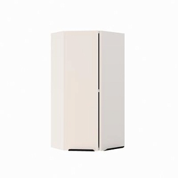 Шкаф верхний торцевой ШВТ 360 Корпус: ЛДСП белый 16мм; фасад: фрезеровка Норд, МДФ софт даймонд 16 мм