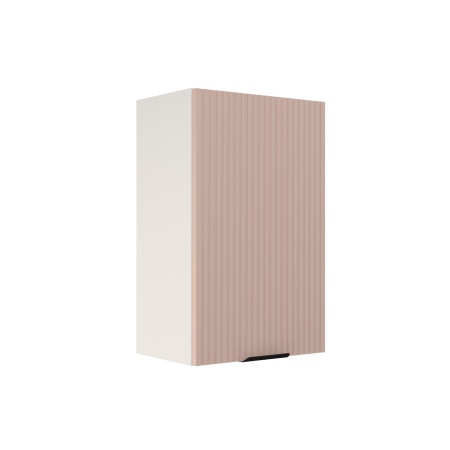 Шкаф верхний ШВ 450 Корпус: ЛДСП белый 16мм; фасад: фрезеровка Норд Line, МДФ софт какао 16 мм