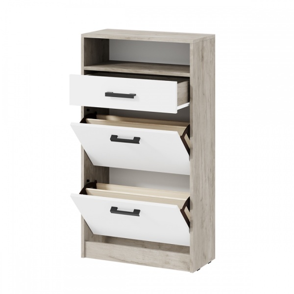 мс для прихожей Вега ОБ-3 Дуб крафт серый / Белый