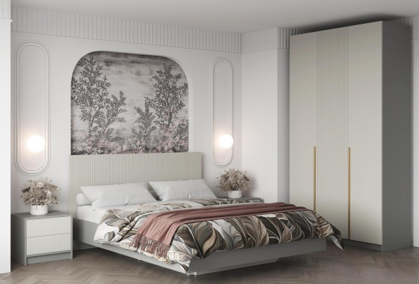 Модульная спальня Селена Шиншилла Серая / Кварц Грей Софт