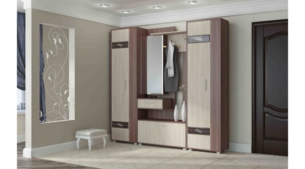 Модульная прихожая Инфинити Ясень Шимо комбинированный