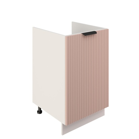 Шкаф нижний под мойку ШНМ 500 Корпус: ЛДСП белый 16мм; фасад: фрезеровка Норд Line, МДФ софт какао 16 мм