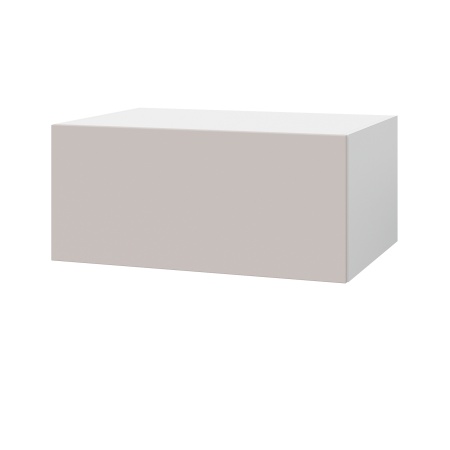 Шкаф верхний  антресоль ШВА 800 Корпус: ЛДСП белый 16мм; фасад: фрезеровка Оливия, МДФ сиена тауп 16 мм