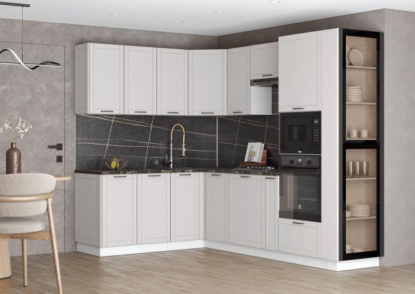 Модульная кухня Диада Лофт кварц / Лофт крем