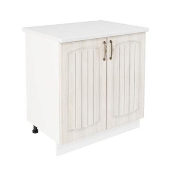 Шкаф нижний ШН 800 Корпус: ЛДСП белый 16мм; фасад: фрезеровка Гренада, МДФ сандал 16мм Шкаф нижний ШН 800 Корпус: ЛДСП белый 16мм; фасад: фрезеровка Гренада, МДФ сандал 16мм