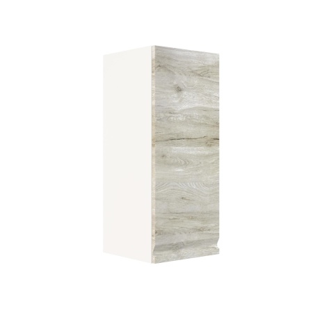 Шкаф верхний ШВ 300 Корпус: ЛДСП белый 16мм; фасад: фрезеровка Бруклин, МДФ клен скандинавский 16 мм