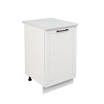 Шкаф нижний ШН 500 Корпус: ЛДСП белый 16мм; фасад: фрезеровка Кельн, МДФ софт даймонд 16мм