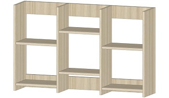 Полка книжная средняя Ясень Шимо светлый