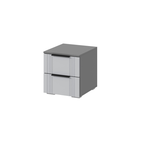 мс для спальни Альмерия ТБ-400 Серый графит / Бархат серый