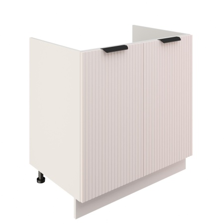 Шкаф нижний под мойку ШНМ 800 Корпус: ЛДСП белый 16мм; фасад: фрезеровка Норд Line, МДФ софт даймонд 16 мм