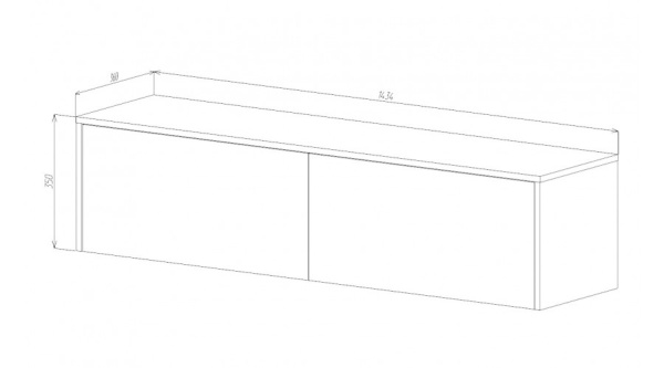 Бостон Антресоль АН-01 РАСПРОДАЖА/Дуб Крафт / Венге