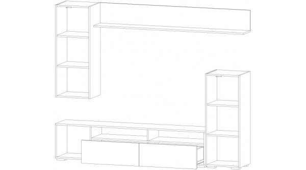 Гостиная Эдем Цемент темный / Цемент светлый