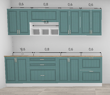 Кухня Барселона Морское дерево 2,6 м (11520)