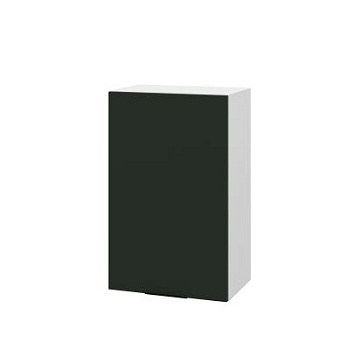 Шкаф верхний ШВ 450 Корпус: ЛДСП белый 16мм; фасад: фрезеровка Норд, МДФ софт пихтовый зеленый 16 мм Шкаф верхний ШВ 450 Корпус: ЛДСП белый 16мм; фасад: фрезеровка Норд, МДФ софт пихтовый зеленый 16 мм