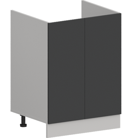 Шкаф нижний под мойку ШНМ 600 Гарден Графит софт