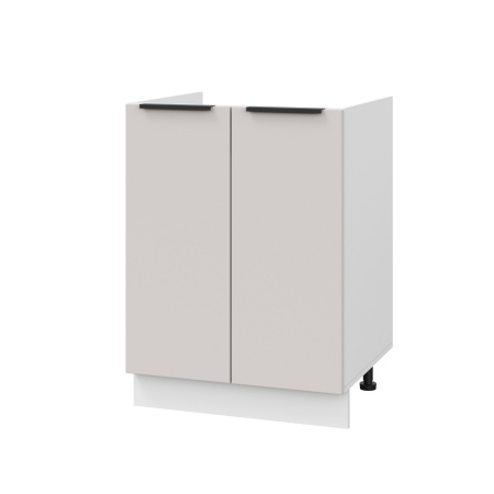 Шкаф нижний под мойку ШНМ 600 Корпус: ЛДСП белый 16мм; фасад: фрезеровка Оливия, МДФ моно керамика 16 мм