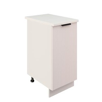 Шкаф нижний ШН 400 Корпус: ЛДСП белый 16мм; фасад: фрезеровка Норд Line, МДФ софт даймонд 16 мм