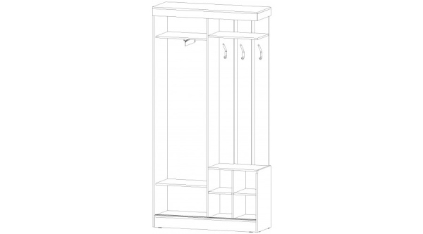 Прихожая купе Бриз Ясень Шимо комбинированный