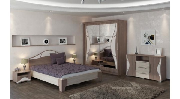 Модульная спальня Верона Ясень Шимо комбинированный