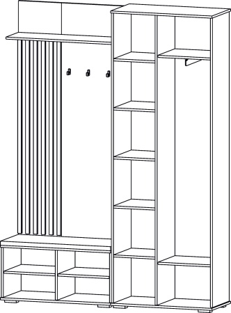 Марракеш Прихожая Дуб вотан / Цемент темный Марракеш Прихожая Дуб вотан / Цемент темный