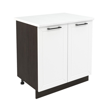 Шкаф нижний ШН 800 Корпус: ЛДСП венге 16мм; фасад: фрезеровка Кельн, МДФ софт пломбир 16 мм