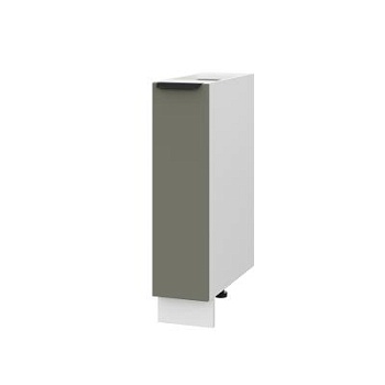 Шкаф шижний ШНБ 200 Корпус: ЛДСП белый 16мм; фасад: фрезеровка Норд, МДФ софт лайт хаки 16 мм