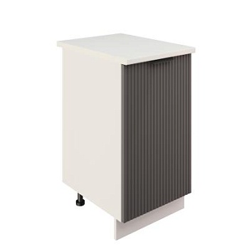 Шкаф нижний ШН 450 Корпус: ЛДСП белый 16мм; фасад: фрезеровка Норд Line, МДФ софт смок 16 мм