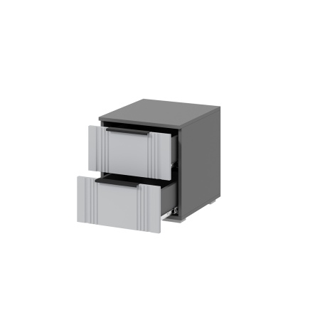 мс для спальни Альмерия ТБ-400 Серый графит / Бархат серый