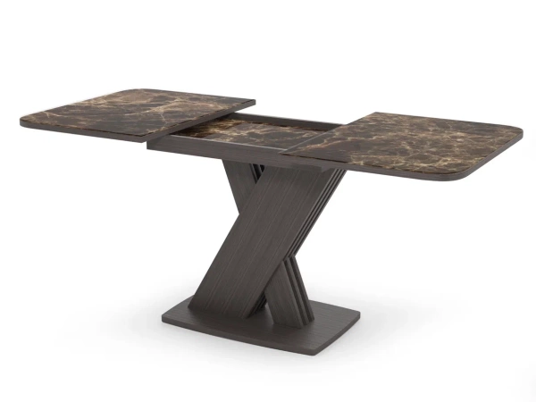 Стол Неаполь раздвижной В1, фотопечать (1100*700*400) Мрамор коричневый / Бодега т/ бодега т/ бодега т