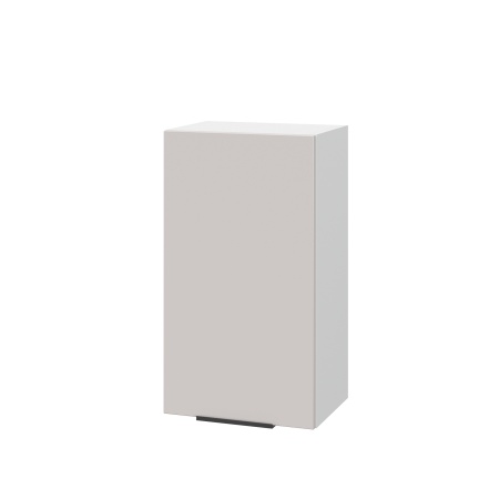 Шкаф верхний ШВ 400 Корпус: ЛДСП белый 16мм; фасад: фрезеровка Оливия, МДФ моно керамика 16 мм