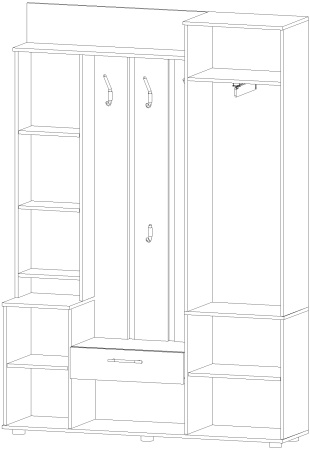 Прихожая Визит Ясень Шимо комбинированный