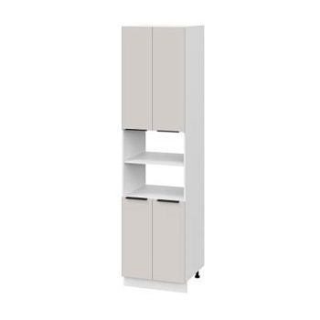 Пенал (премьер) ПД600Н-22 Корпус: ЛДСП белый 16мм; фасад: фрезеровка Оливия, МДФ моно керамика 16 мм