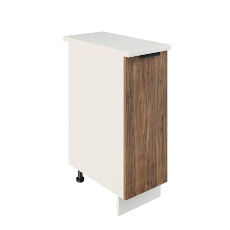 Шкаф нижний ШН 300 Корпус: ЛДСП белый 16мм; фасад: фрезеровка Норд, МДФ орех канадский 16 мм