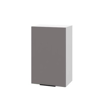 Шкаф верхний ШВ 450 Корпус: ЛДСП белый 16мм; фасад: фрезеровка Оливия, МДФ моно брауни 16 мм