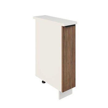 Шкаф шижний ШНБ 200 Корпус: ЛДСП белый 16мм; фасад: фрезеровка Норд, МДФ орех канадский 16 мм