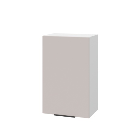 Шкаф верхний ШВ 450 Корпус: ЛДСП белый 16мм; фасад: фрезеровка Оливия, МДФ сиена тауп 16 мм