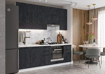 Модульная кухня Нувель Бетон черный Модульная кухня Нувель Бетон черный