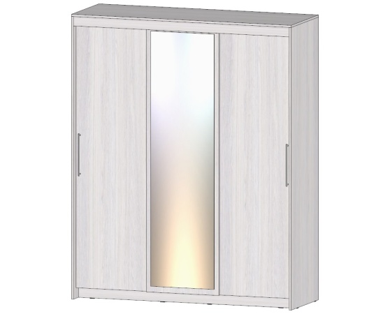 Шкаф-купе 3-х створчатый Ривьера Анкор светлый