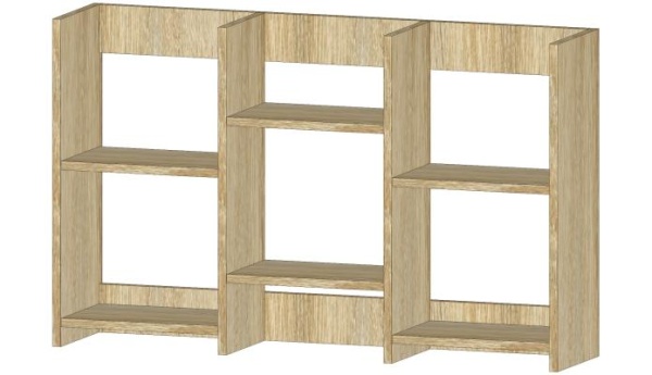 Полка книжная средняя Дуб Сонома