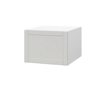 Шкаф верхний  антресоль ШВА 500 Корпус: ЛДСП белый 16мм; фасад: фрезеровка Диада, МДФ лофт крем 16 мм